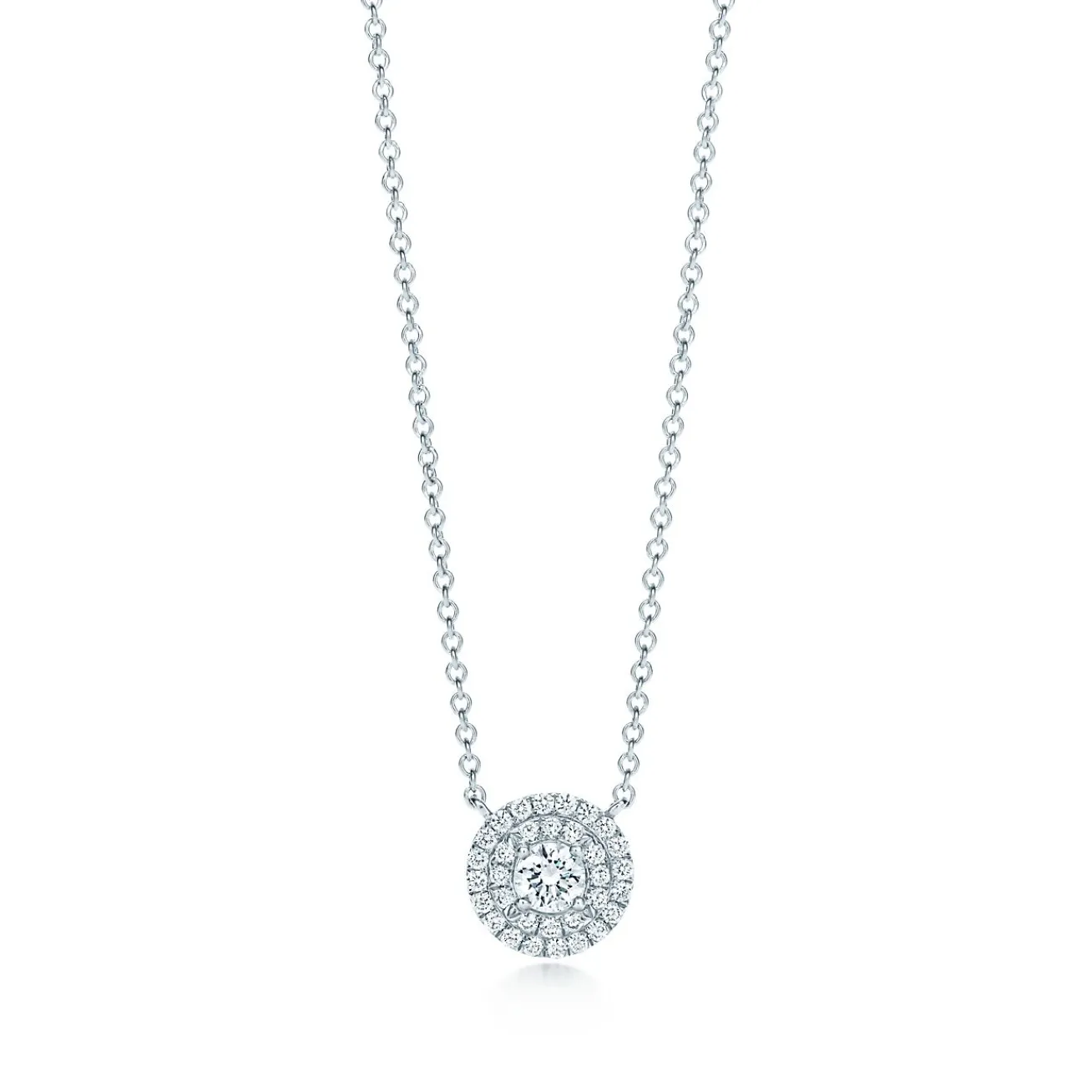Tiffany & Co. Tiffany Soleste® pendant in platinum with round brilliant diamonds. | ^ Necklaces & Pendants|Gifts for Her