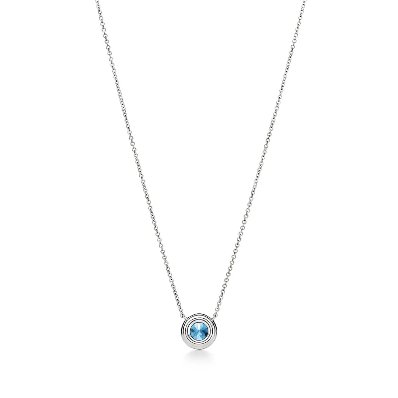 Tiffany & Co. Tiffany Soleste® pendant in platinum with an aquamarine. | ^ Necklaces & Pendants|Gifts for Her