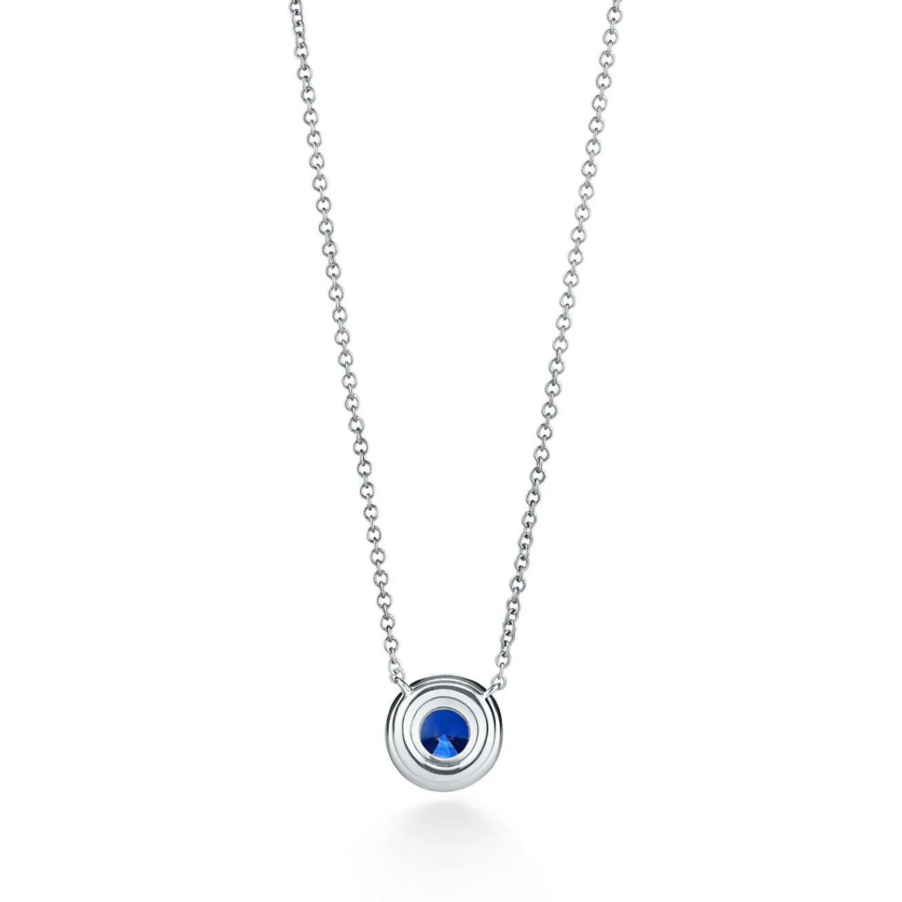Tiffany & Co. Tiffany Soleste® pendant in platinum with a sapphire and diamonds. | ^ Necklaces & Pendants|Gifts for Her