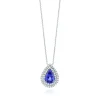 Tiffany & Co. Tiffany Soleste Pendant in platinum with a pear-shaped tanzanite. | ^ Necklaces & Pendants|Platinum Jewelry