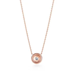 Tiffany & Co. Tiffany Soleste® pendant in 18k rose gold with diamonds. | ^ Necklaces & Pendants|Dainty Jewelry