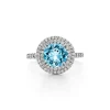 Tiffany & Co. Tiffany Soleste® ring in platinum with a .70-carat aquamarine and diamonds. | ^ Rings|Gifts for Her
