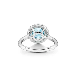 Tiffany & Co. Tiffany Soleste® ring in platinum with a .70-carat aquamarine and diamonds. | ^ Rings|Gifts for Her