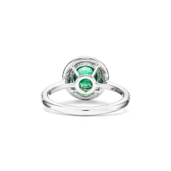 Tiffany & Co. Tiffany Soleste® ring in platinum with diamonds and an emerald. | ^ Rings|Platinum Jewelry