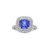Tiffany & Co. Tiffany Soleste ring in platinum with diamonds and a tanzanite. | ^ Rings|Platinum Jewelry