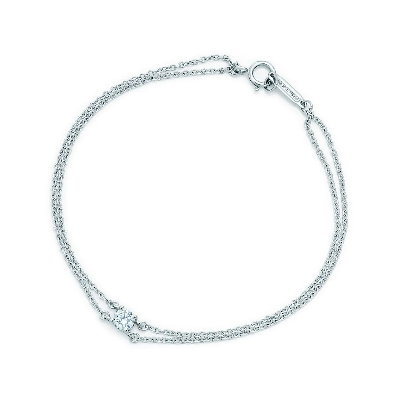 Tiffany & Co. Tiffany solitaire diamond bracelet in platinum. | ^ Bracelets|Dainty Jewelry
