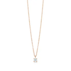 Tiffany & Co. Tiffany solitaire diamond pendant in 18k rose gold. | ^ Necklaces & Pendants|Gifts for Her