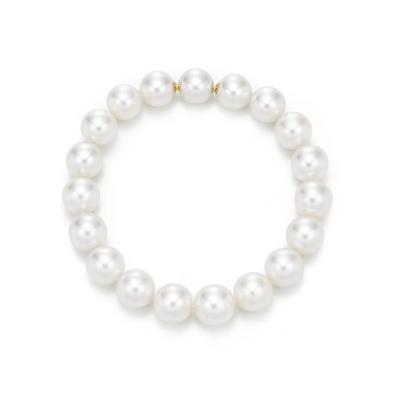 Tiffany & Co. Tiffany South Sea Noble bracelet of cultured pearls with an 18k gold clasp. | ^ Bracelets|Gold Jewelry