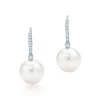Tiffany & Co. Tiffany South Sea Noble earrings in platinum with cultured pearls and diamonds. | ^ Earrings|Platinum Jewelry