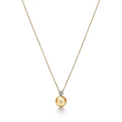 Tiffany & Co. Tiffany South Sea pearl pendant in 18k gold with diamonds. | ^ Necklaces & Pendants|Gold Jewelry