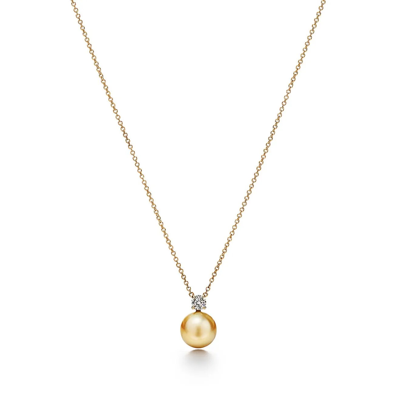 Tiffany & Co. Tiffany South Sea pearl pendant in 18k gold with diamonds. | ^ Necklaces & Pendants|Gold Jewelry