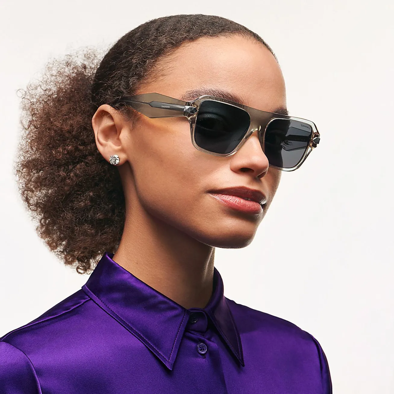 Tiffany & Co. Tiffany Sunglasses in Dark Green Acetate with Green Lenses | ^Women Sunglasses|Women's Accessories