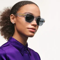 Tiffany & Co. Tiffany Sunglasses in Violet Acetate with Dark Gray Lenses | ^Women Sunglasses|Women's Accessories
