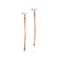 Tiffany & Co. Tiffany T bar earrings in 18k rose gold. | ^ Earrings|Rose Gold Jewelry