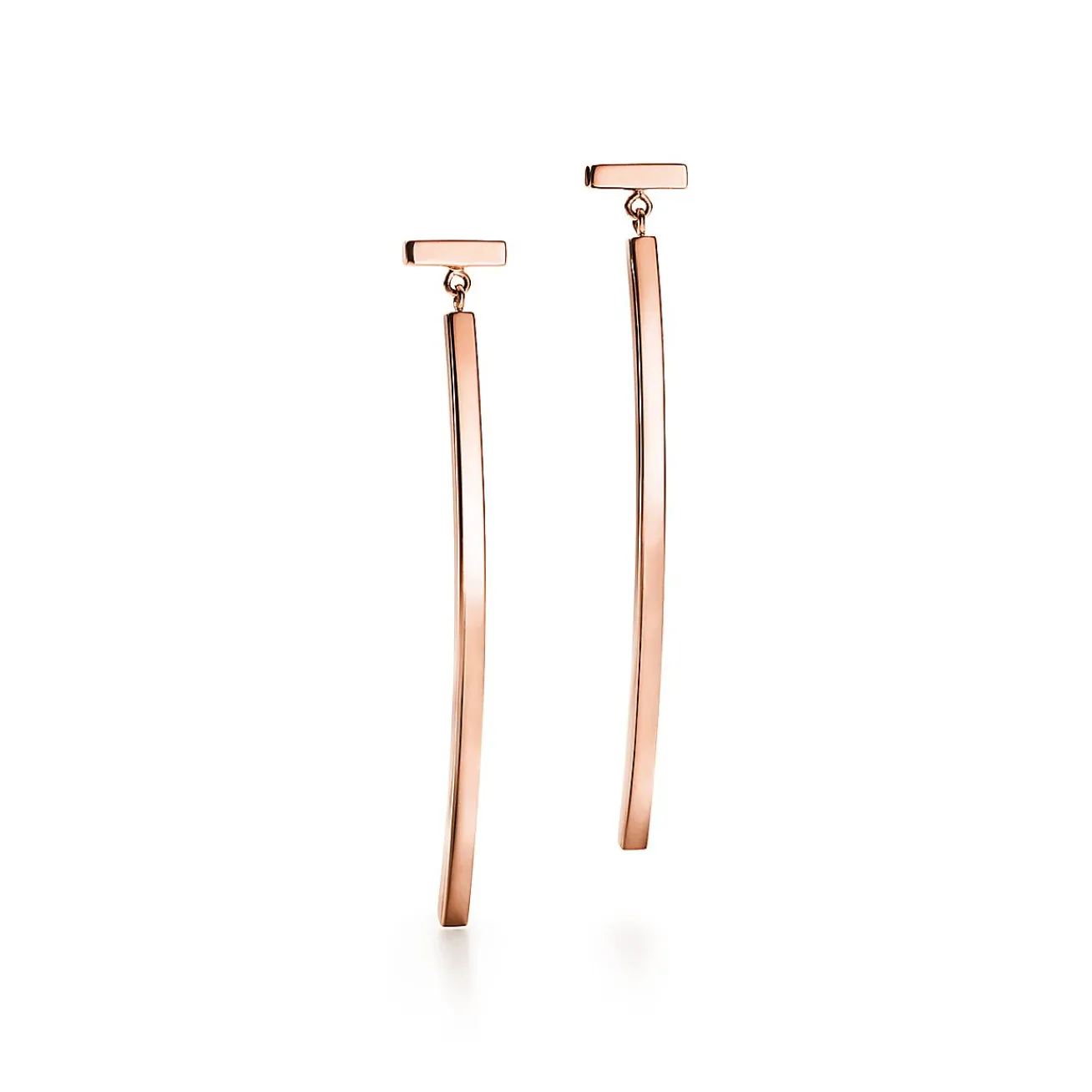 Tiffany & Co. Tiffany T bar earrings in 18k rose gold. | ^ Earrings|Rose Gold Jewelry