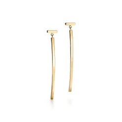 Tiffany & Co. Tiffany T bar earrings in 18k gold. | ^ Earrings|Gold Jewelry