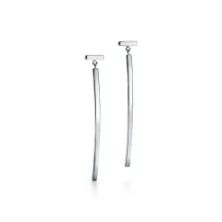 Tiffany & Co. Tiffany T bar earrings in 18k white gold. | ^ Earrings|Tiffany T