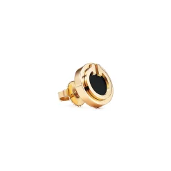 Tiffany & Co. Tiffany T black onyx circle earrings in 18k gold. | ^ Earrings|Gold Jewelry