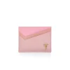 Tiffany & Co. Tiffany T Card Case in Pink Colorblock Leather | ^ Business Gifts|Small Leather Goods