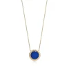 Tiffany & Co. Tiffany T Circle Pendant in Yellow Gold with Blue Agate and Diamonds | ^ Necklaces & Pendants|Gifts for Her