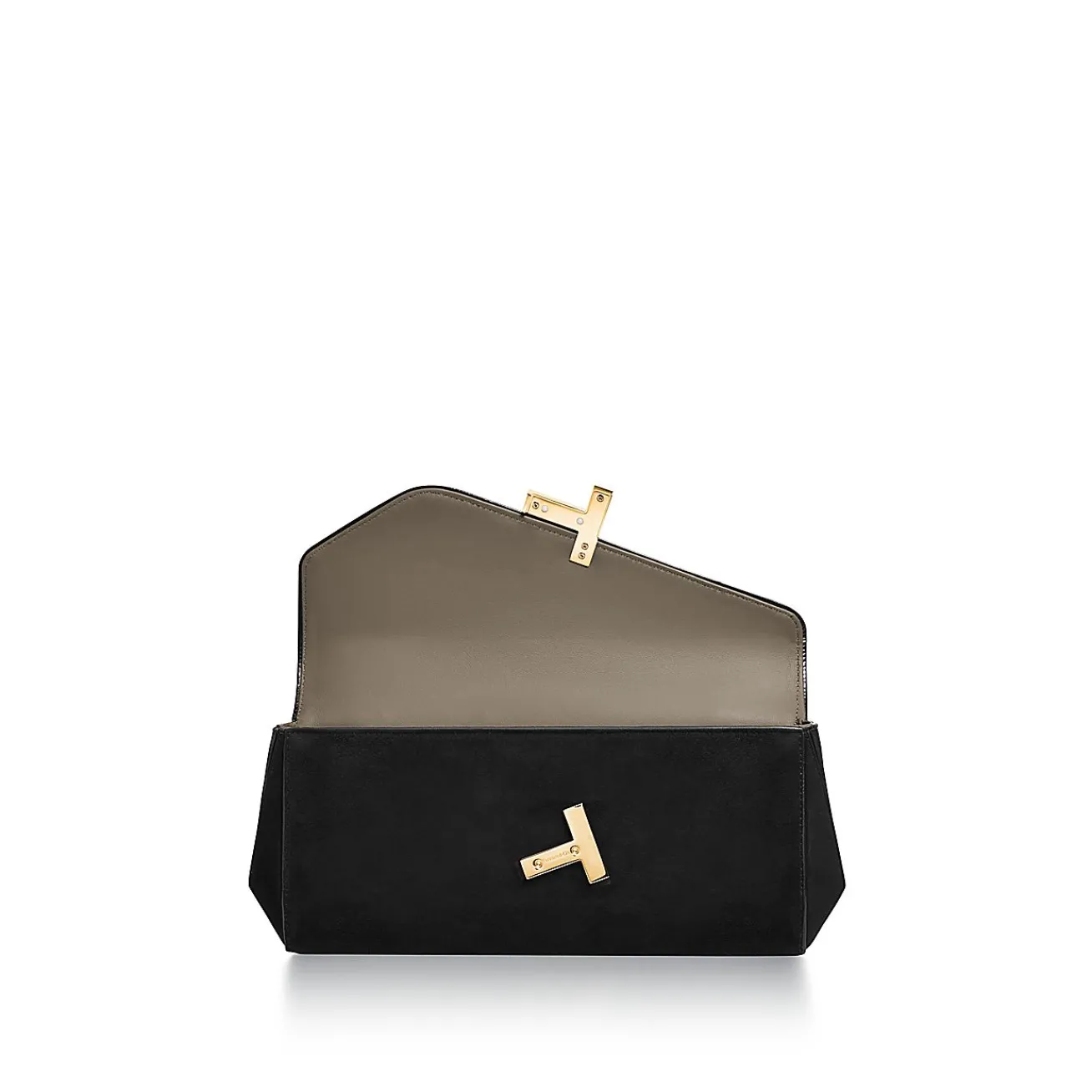Tiffany & Co. Tiffany T Clutch in Black Suede | ^Women Bags|Women's Accessories