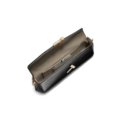 Tiffany & Co. Tiffany T Clutch in Black Leather with a Chain | ^Women Bags|Women's Accessories