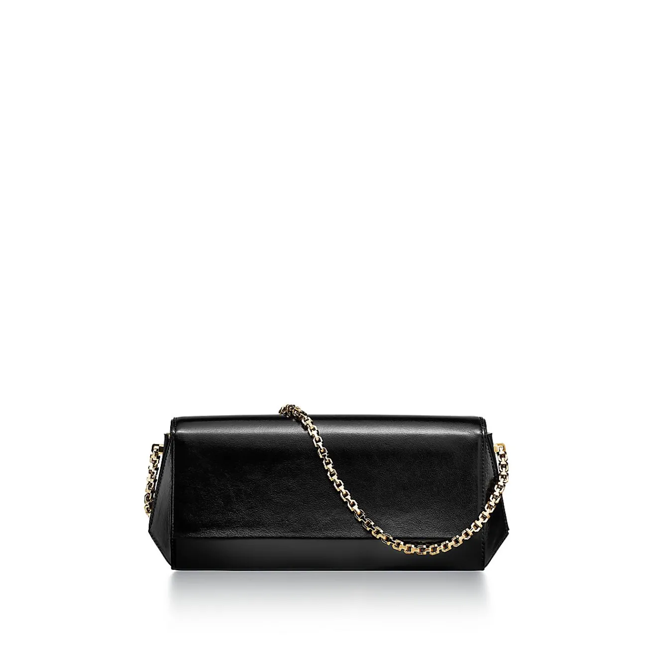 Tiffany & Co. Tiffany T Clutch in Black Leather with a Chain | ^Women Bags|Women's Accessories