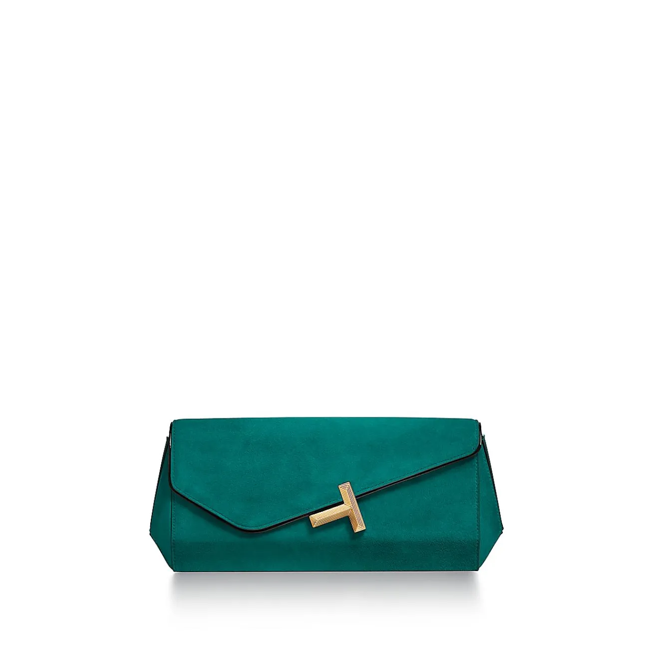 Tiffany & Co. Tiffany T Clutch in Emerald Green Suede | ^Women Bags|Women's Accessories
