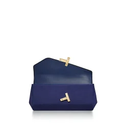 Tiffany & Co. Tiffany T Clutch in Sapphire Blue Suede | ^Women Bags|Women's Accessories