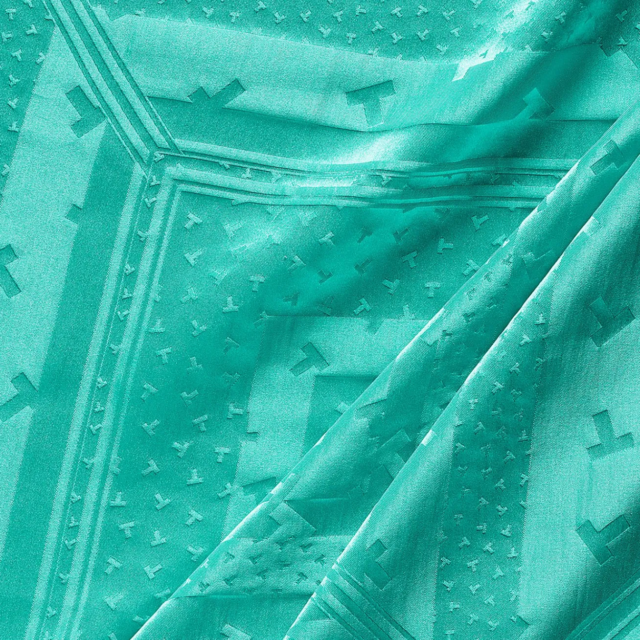 Tiffany & Co. Tiffany T Dancing T Square Scarf in Tiffany Blue® Silk Jacquard | ^Women Tiffany Blue® Gifts|Scarves & Stoles
