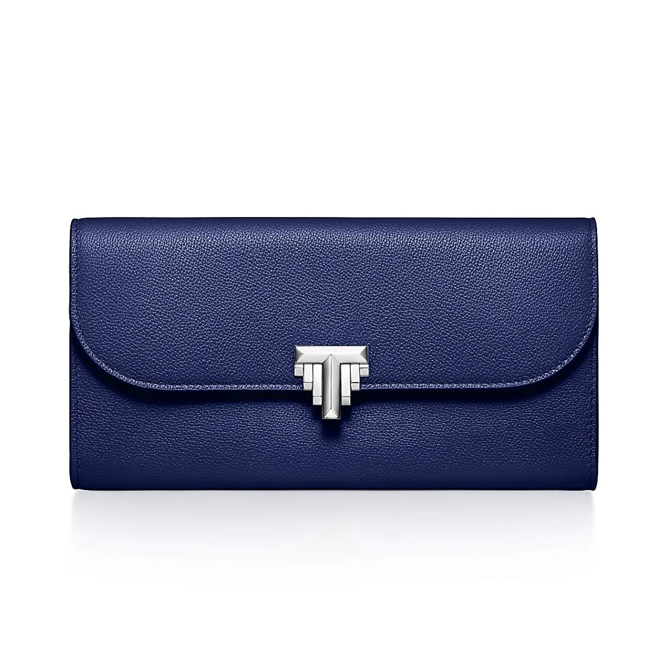 Tiffany & Co. Tiffany T Deco Continental Wallet in Sapphire Blue Leather | ^Women Small Leather Goods|Women's Accessories
