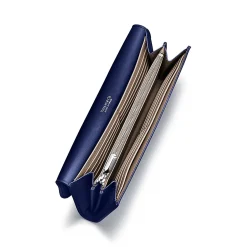 Tiffany & Co. Tiffany T Deco Continental Wallet in Sapphire Blue Leather | ^Women Small Leather Goods|Women's Accessories