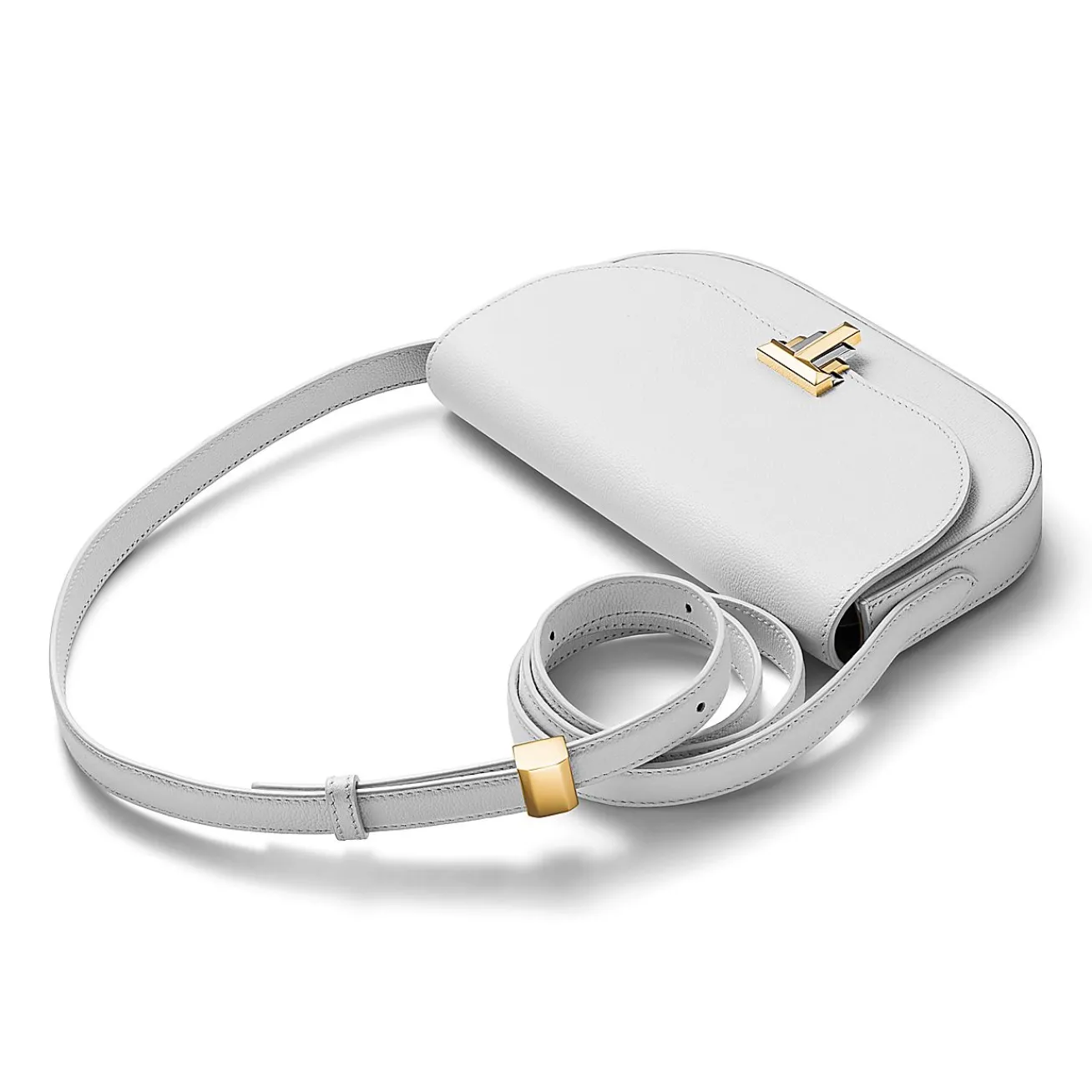 Tiffany & Co. Tiffany T Deco Crossbody Wallet in White Calf Leather | ^Women Small Leather Goods|Women's Accessories