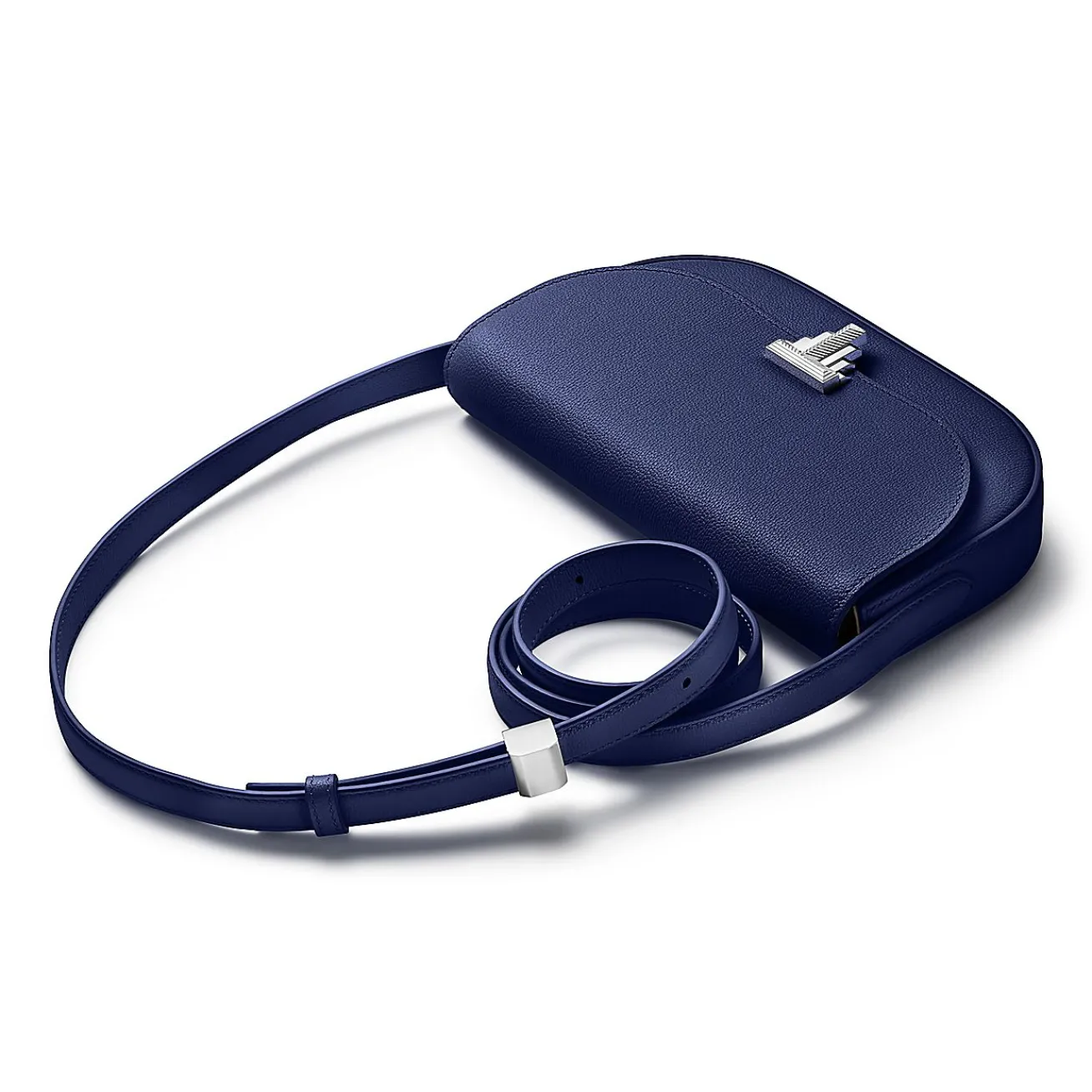 Tiffany & Co. Tiffany T Deco Crossbody Wallet in Sapphire Blue Calf Leather | ^Women Small Leather Goods|Women's Accessories