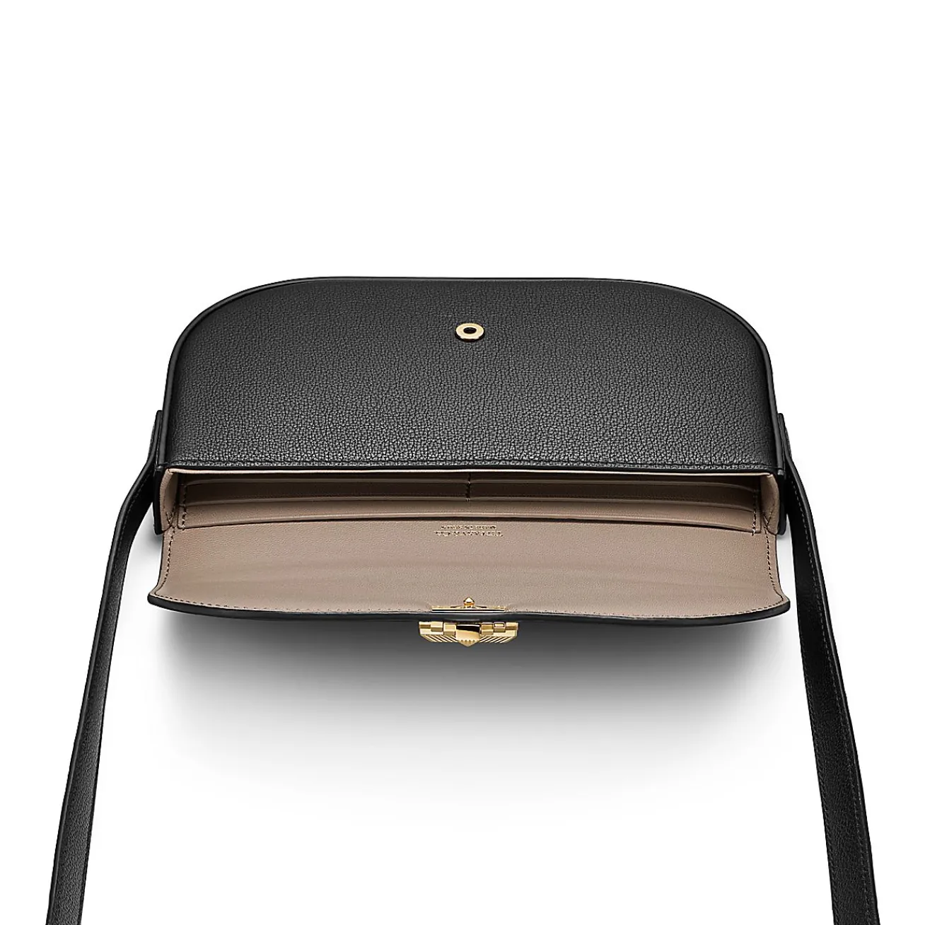 Tiffany & Co. Tiffany T Deco Crossbody Wallet in Black Calf Leather | ^Women Small Leather Goods|Women's Accessories