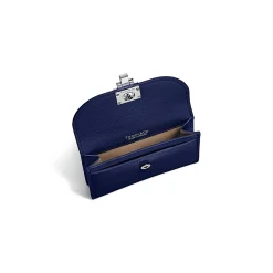 Tiffany & Co. Tiffany T Deco Flap Card Holder in Sapphire Blue Leather | ^Women Small Leather Goods|Women's Accessories