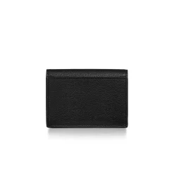 Tiffany & Co. Tiffany T Deco Flap Card Holder in Black Leather | ^Women Small Leather Goods|Women's Accessories