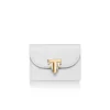 Tiffany & Co. Tiffany T Deco Flap Card Holder in White Leather | ^Women Small Leather Goods|Women's Accessories