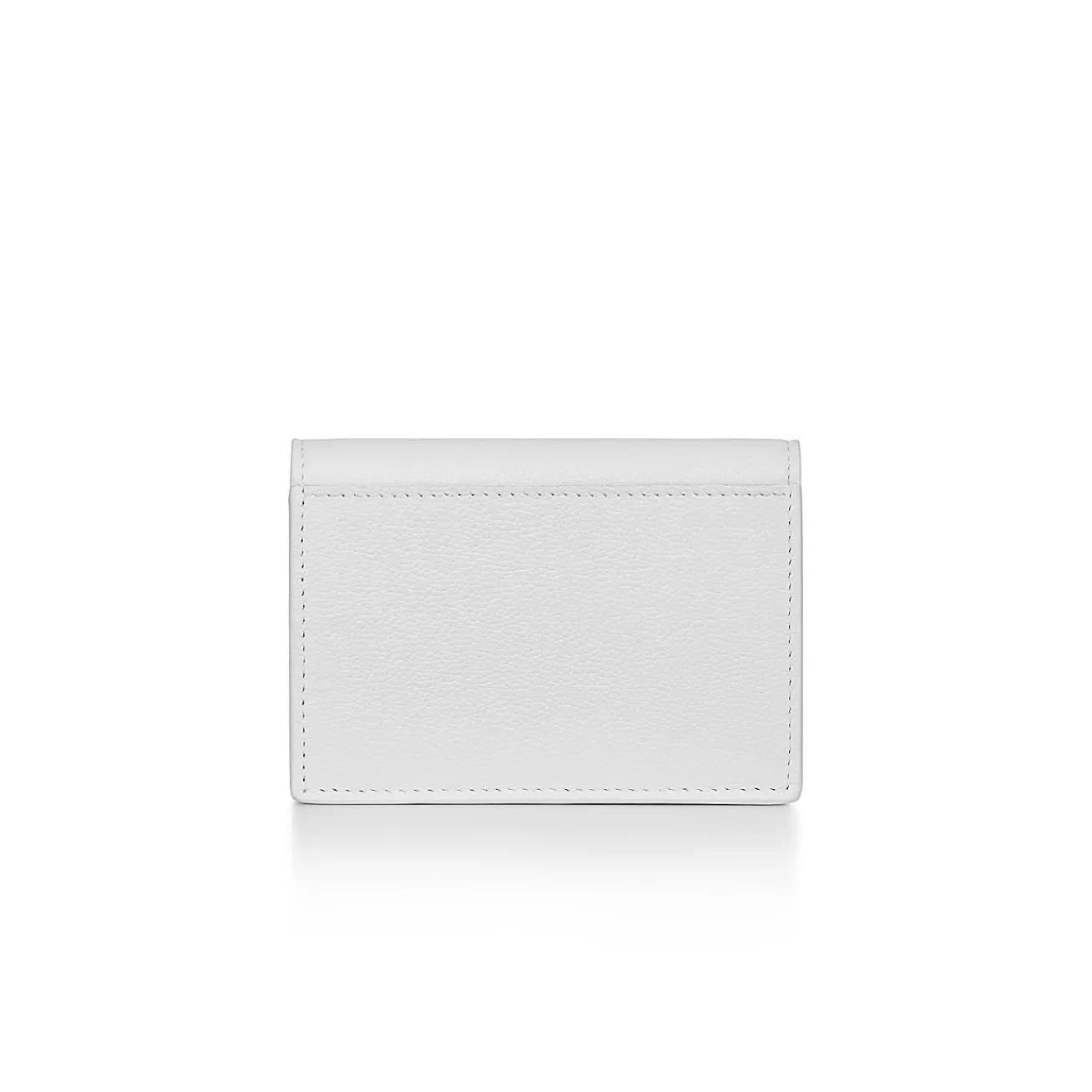 Tiffany & Co. Tiffany T Deco Flap Card Holder in White Leather | ^Women Small Leather Goods|Women's Accessories