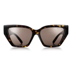 Tiffany & Co. Tiffany T Deco Sunglasses in Tortoise Acetate, Gold-colored Metal & Brown Lenses | ^Women Tiffany T|Sunglasses