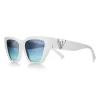Tiffany & Co. Tiffany T Deco Sunglasses in White Acetate and Tiffany Blue® Gradient Lenses | ^Women Tiffany T|Sunglasses