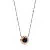 Tiffany & Co. Tiffany T diamond and black onyx circle pendant in 18k rose gold, small. | ^ Necklaces & Pendants|Men's Jewelry