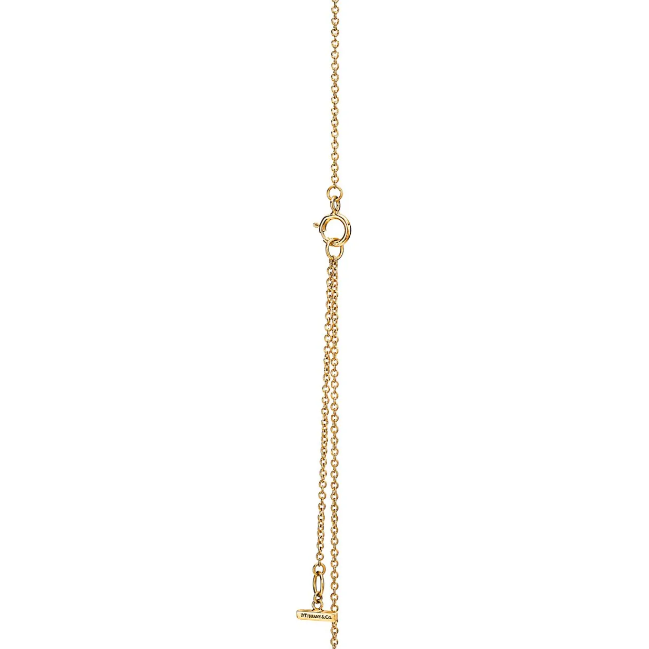 Tiffany & Co. Tiffany T diamond and mother-of-pearl circle pendant in 18k gold, small. | ^ Necklaces & Pendants|Gold Jewelry