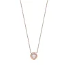 Tiffany & Co. Tiffany T diamond and mother-of-pearl circle pendant in 18k rose gold. | ^ Necklaces & Pendants|Dainty Jewelry