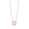 Tiffany & Co. Tiffany T diamond and pink opal circle pendant in 18k rose gold. | ^ Necklaces & Pendants|Rose Gold Jewelry