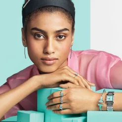 Tiffany & Co. Tiffany T diamond and turquoise wire ring in 18k white gold. | ^ Rings|Gifts for Her