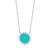 Tiffany & Co. Tiffany T diamond and turquoise circle pendant in 18k white gold. | ^ Necklaces & Pendants|Diamond Jewelry