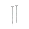 Tiffany & Co. Tiffany T diamond bar earrings in 18k white gold. | ^ Earrings|Diamond Jewelry
