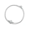 Tiffany & Co. Tiffany T diamond double chain bracelet in 18k white gold, medium. | ^ Bracelets|Diamond Jewelry