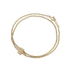 Tiffany & Co. Tiffany T diamond double chain bracelet in 18k gold, medium. | ^ Bracelets|Gold Jewelry